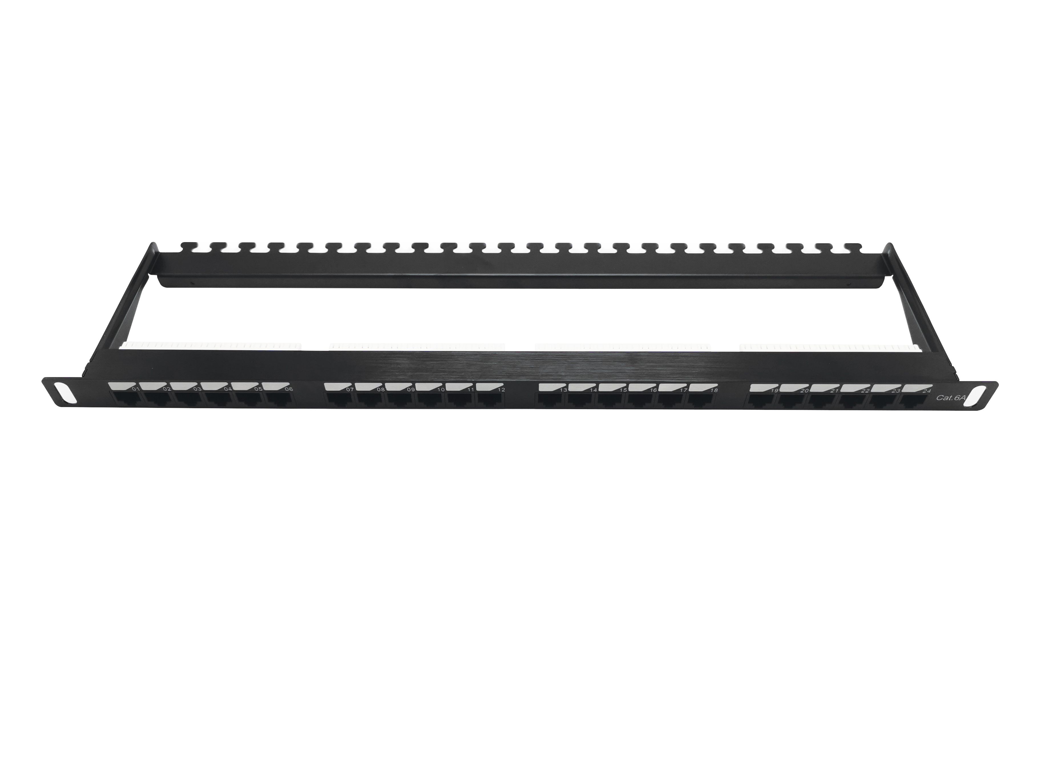 UTP Cat6A 0.5U 24Port Patch Panel(Aluminium)